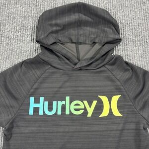 Hurley Hoodie Kids Size S‎ 7/8 Dark Grey Performance Logo Pullover